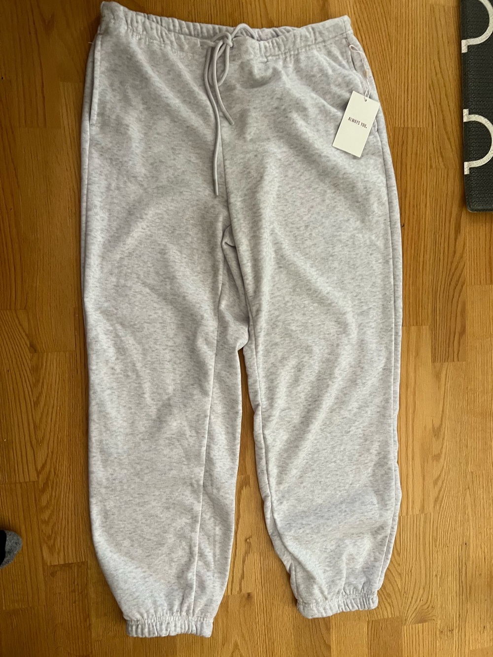 Light Heather Gray Sweatpants with Drawstring